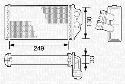 MAGNETI MARELLI 350218163000 -  Теплообменник, отопление салона